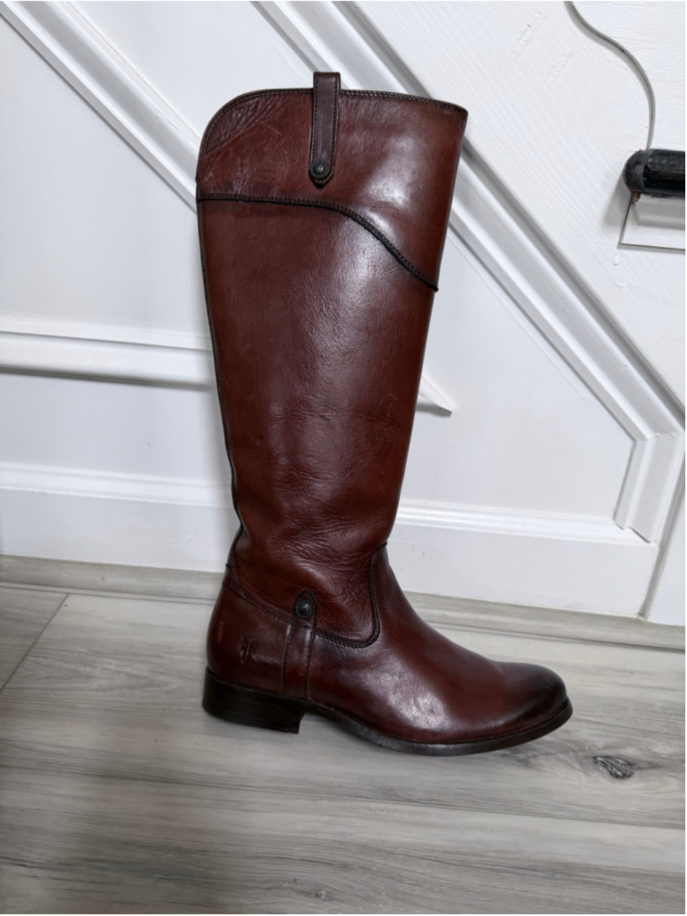Frye Women’s Tall Leather Riding Boots Brown Size 6B Made in Mexico